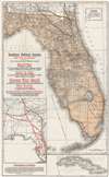 1926 Poole Brothers Railroad Map of Florida and the Southern Railway System
