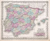 1855 Colton Map of Spain