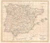 1799 Clement Cruttwell Map of Spain and Portugal