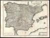 1705 De Fer map of Spain and Portugal
