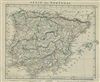 1828 Arrowsmith Map of Spain and Portugal
