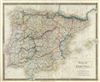1835 Hall Map of Spain and Portugal