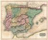 1815 Thomson Map of Spain and Portugal