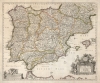1677 Nicolas Visscher Map of Spain and Portugal