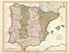1794 Wilkinson Map of Spain and Portugal