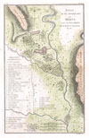 1783 Bocage Map of the Topography of Sparta, Ancient Greece, and Environs