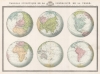 1860 Garnier Map of the Earth as a Sphere