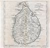 1750 Bellin Map of Ceylan or Sri Lanka