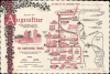 1955 Roylprint Placemat Pictorial Map of St. Augustine, Florida