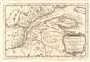 1757 Bellin Map of St. Lawrence River, Quebec, Canada