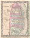 1870 Mitchell City Map or Plan of St. Louis, Missouri