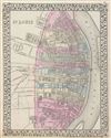 1872 Mitchell Map or Plan of St. Louis, Missouri