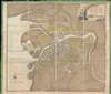 1790 Chudjakov City Map or Plan of St. Petersburg, Russia