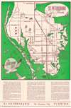 1953 Griffith and McCarthy Tourist Map of St. Petersburg, Florida