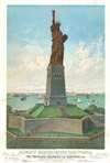 Liberty Enlightening the World. Edition Prepared Expressly for and Presented with the Compliments of Travelers Insurance Co. Hartford, this engraving represents the Clolooal Statue by Bartholdi, Presented by teh French People to America As it will appear on its pedestal on Bedloes Island in New York Harbor. - Main View Thumbnail