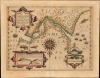 1606 / 1613 Hondius Map of the Strait of Magellan