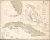 1900 U.S.C.G.S. Nautical Map of Southern Florida, Cuba, and the Bahamas