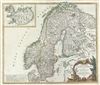 1756 Vaugondy Map of Scandinavia (Sweden, Norway and Finland)