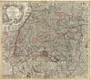 1740 Seutter Map of Swabia and Wirtenberg, Germany