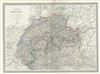 1861 Dufour Map of Switzerland and Northern Italy