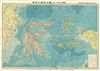 1943 or Showa 18 World War II Era Japanese Map of Sulawesi, Indonesia