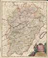1702 Gerard Valk map of upper Burgundy, France (Burgundy Wine)