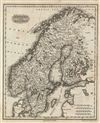 1828 Malte-Brun Map of Sweden and Norway