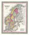 1854 Mitchell Map of Sweden and Norway