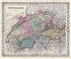 1856 Colton Map of Switzerland