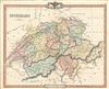 1850 Cruchley Map of Switzerland