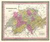 1854 Mitchell Map of Switzerland