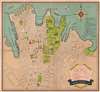 1944 David Jones City Plan or Map of Sydney, Australia during World War II