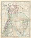 1858 W. Hughes Map of Syria, Israel and Holy Land (with Sinai Peninsula, Egypt)