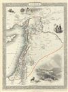 1851 Tallis and Rapkin Map of Syria