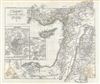 1854 Spruner Map of Palestine, Israel, or the Holy Land during the Crusades