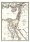 1833 Lapie Map of Syria and Ancient Egypt