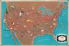 1948 T.W.A. Pictorial Airline Route Map of the World