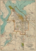 1923 Metsker City Plan or Map of Tacoma, Washington
