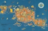 1950 Sylvain Pictorial Map of Tahiti
