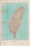 1950 U.S. Army Map Service Map of Taiwan (Formosa)
