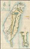 1874 Sudo Japanese Manuscript Map of Taiwan / Formosa