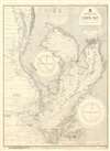 1928 British Admiralty Nautical Chart or Map of Tampa Bay, Florida