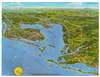 1954 Lenz and Smith Bird's-Eye View of Tampa Bay and West Florida