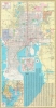 1985 Gousha City Plan or Map of Tampa and St. Petersburg, Florida