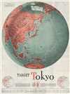 1943 F. E Manning World War II Propaganda World Map: Target Tokyo