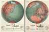 1943 Manning World War II Propaganda World Maps: Target Berlin and Target Tokyo