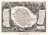 1852 Levasseur Map of the Department De Tarn, France