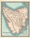 1831 Dower / Teesdale Map of Tasmania
