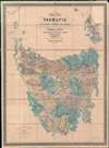 1859 Sprent / Hogan Map of Tasmania, Australia