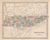 1846 Bradford Map of Tennessee